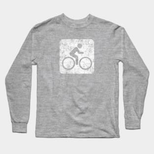 Cycling Sign - Distressed Long Sleeve T-Shirt